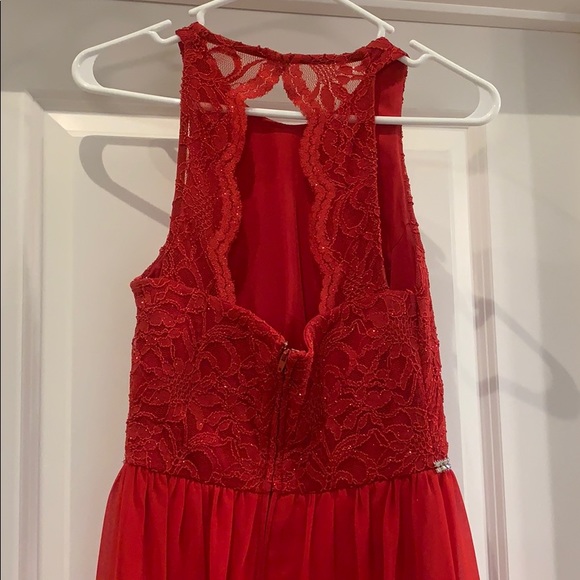 Beautiful Red lace and rhinestone  Dress! 💃🏼 - Picture 3 of 4